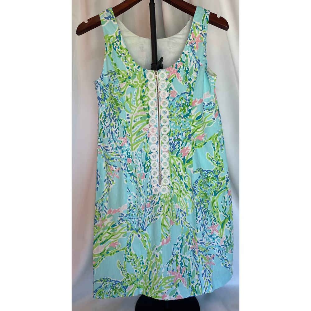 Lilly Pulitzer Cathy Shift Dress Sky Blue Heaven Size 0 Coastal Resort Wear - Picture 3 of 10